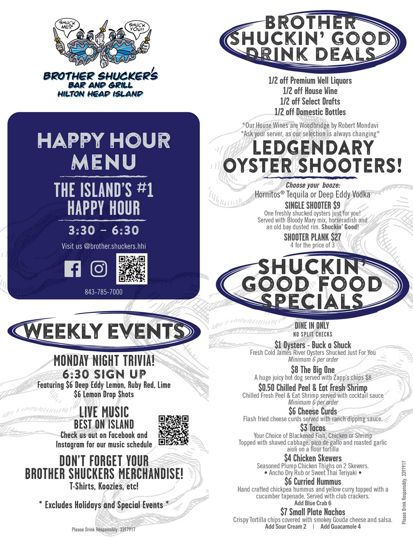 Happy Hour. | Brother Shucker&#39;s Bar &amp; Grill